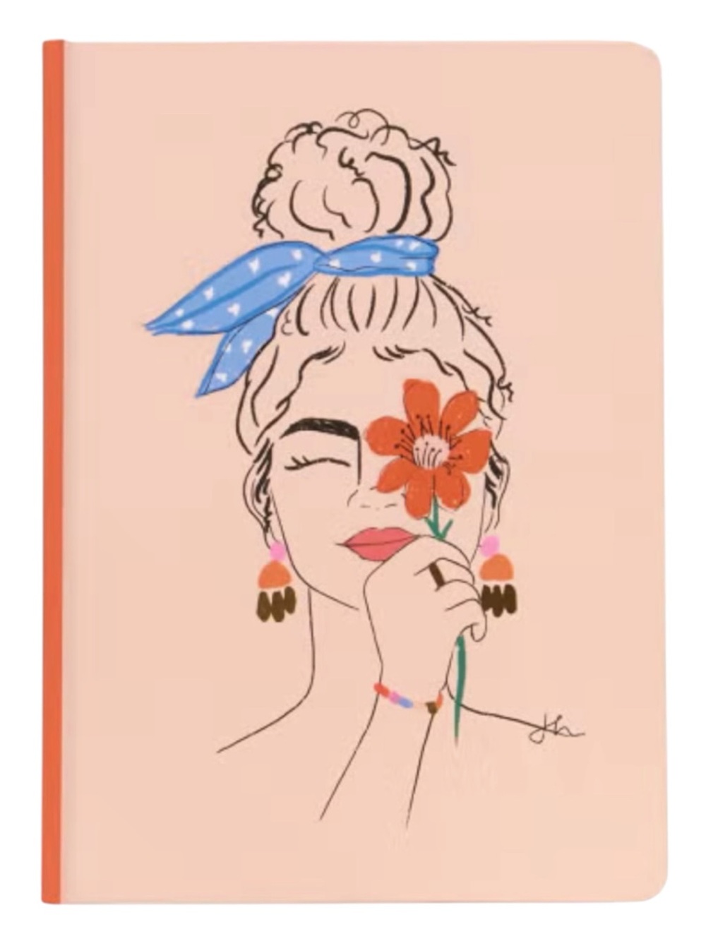 DesignsWorks Ink She Blooms Undated Lined Journal in Peach